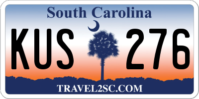 SC license plate KUS276