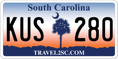 SC license plate KUS280