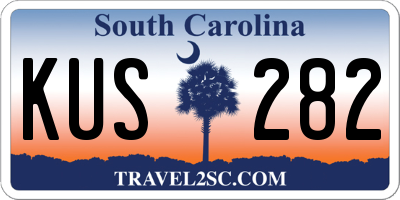 SC license plate KUS282