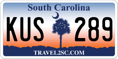 SC license plate KUS289