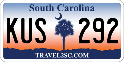 SC license plate KUS292