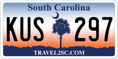 SC license plate KUS297