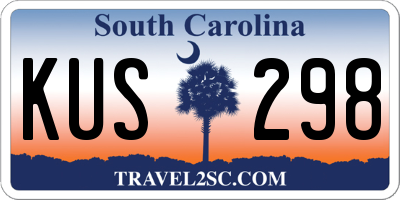 SC license plate KUS298