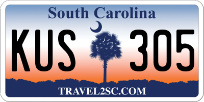 SC license plate KUS305