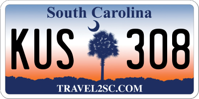 SC license plate KUS308