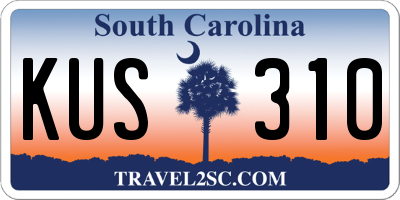SC license plate KUS310