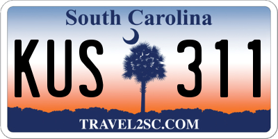 SC license plate KUS311