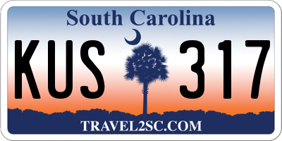 SC license plate KUS317