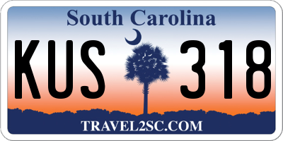 SC license plate KUS318