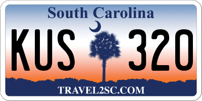 SC license plate KUS320