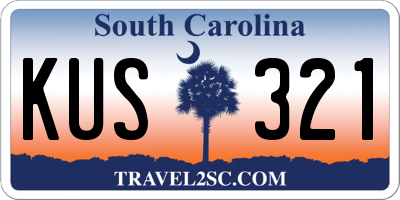 SC license plate KUS321