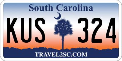 SC license plate KUS324