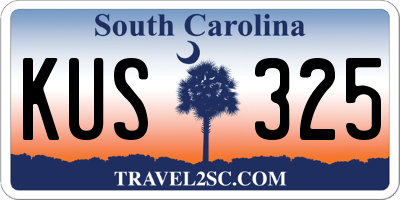 SC license plate KUS325