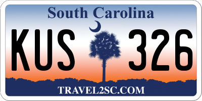 SC license plate KUS326