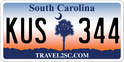SC license plate KUS344