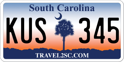 SC license plate KUS345