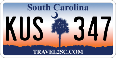 SC license plate KUS347