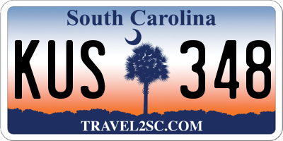 SC license plate KUS348