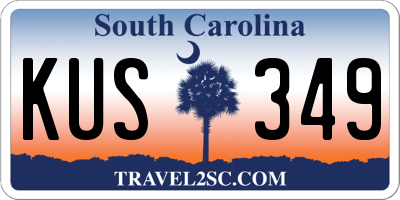 SC license plate KUS349