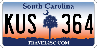 SC license plate KUS364
