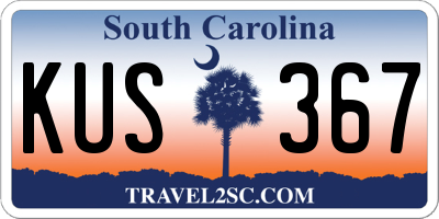 SC license plate KUS367