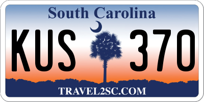 SC license plate KUS370
