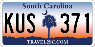 SC license plate KUS371