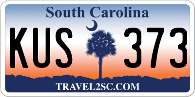 SC license plate KUS373