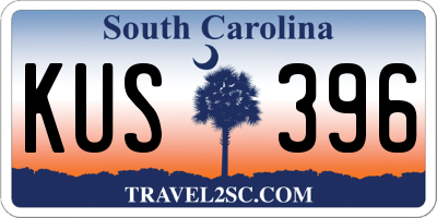 SC license plate KUS396