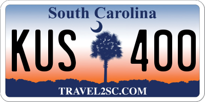 SC license plate KUS400