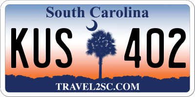 SC license plate KUS402