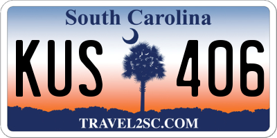 SC license plate KUS406