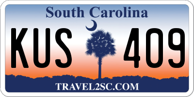 SC license plate KUS409