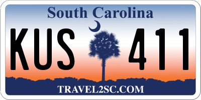SC license plate KUS411