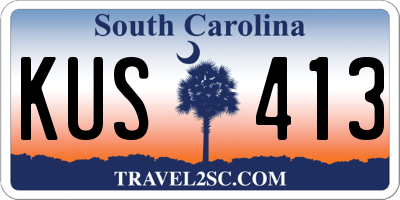 SC license plate KUS413