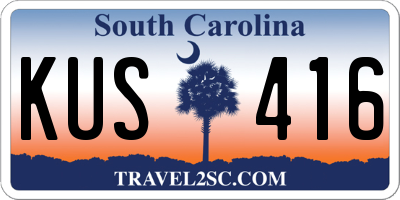 SC license plate KUS416