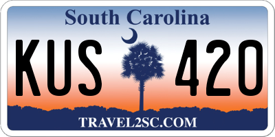 SC license plate KUS420