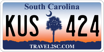 SC license plate KUS424