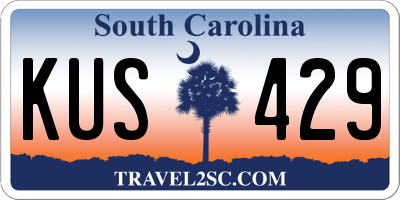 SC license plate KUS429