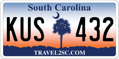 SC license plate KUS432