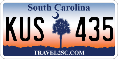 SC license plate KUS435