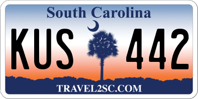 SC license plate KUS442