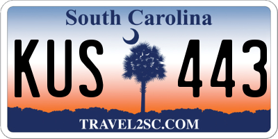 SC license plate KUS443