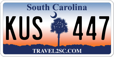 SC license plate KUS447