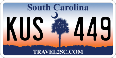 SC license plate KUS449