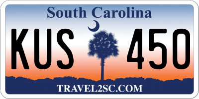 SC license plate KUS450