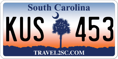 SC license plate KUS453