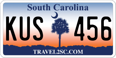 SC license plate KUS456