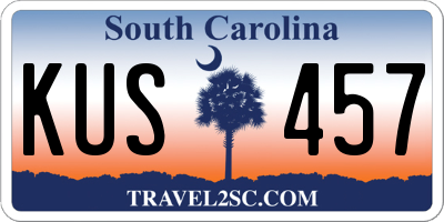 SC license plate KUS457