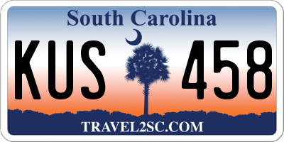 SC license plate KUS458